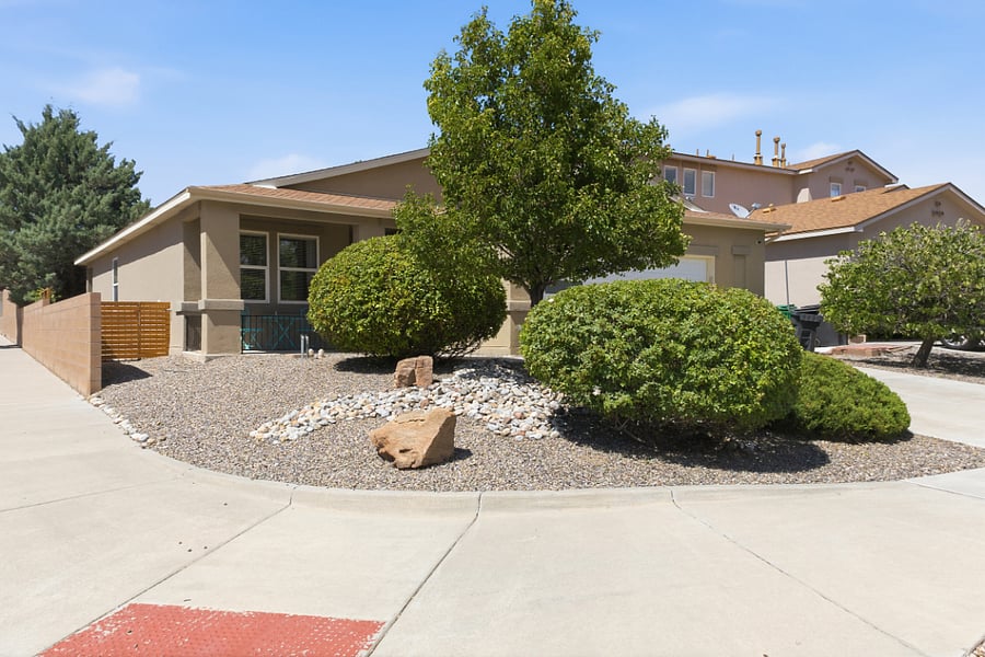 Located on a quiet corner lot. 