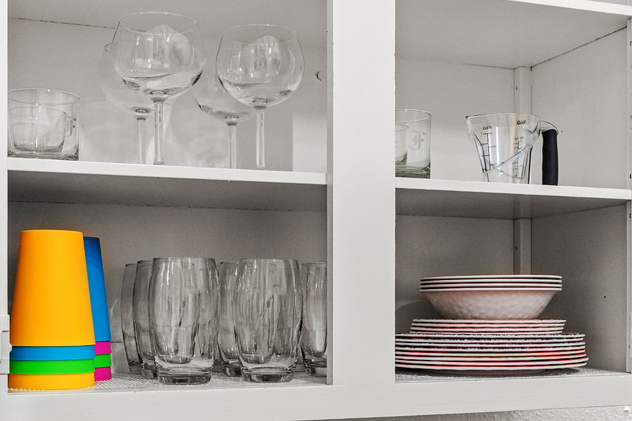 cups, glasses, plates, etc.