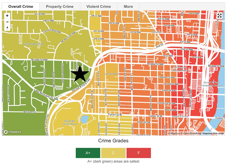 Grand Rapids Crime Map
Have confidence knowing you are staying in a safe neighborhood!