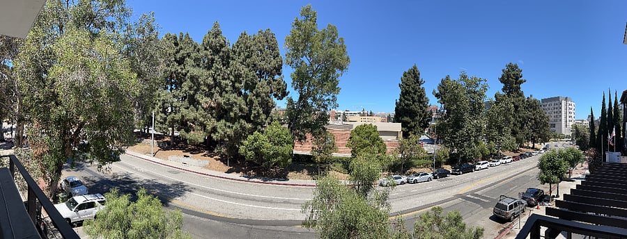 View of the campus across the street