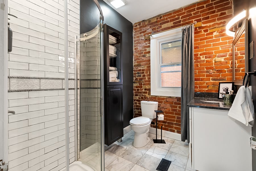 2nd floor bathroom with shower.