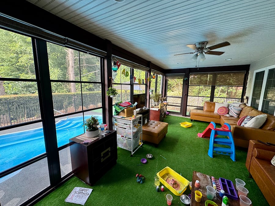 Covered Deck beside pool
