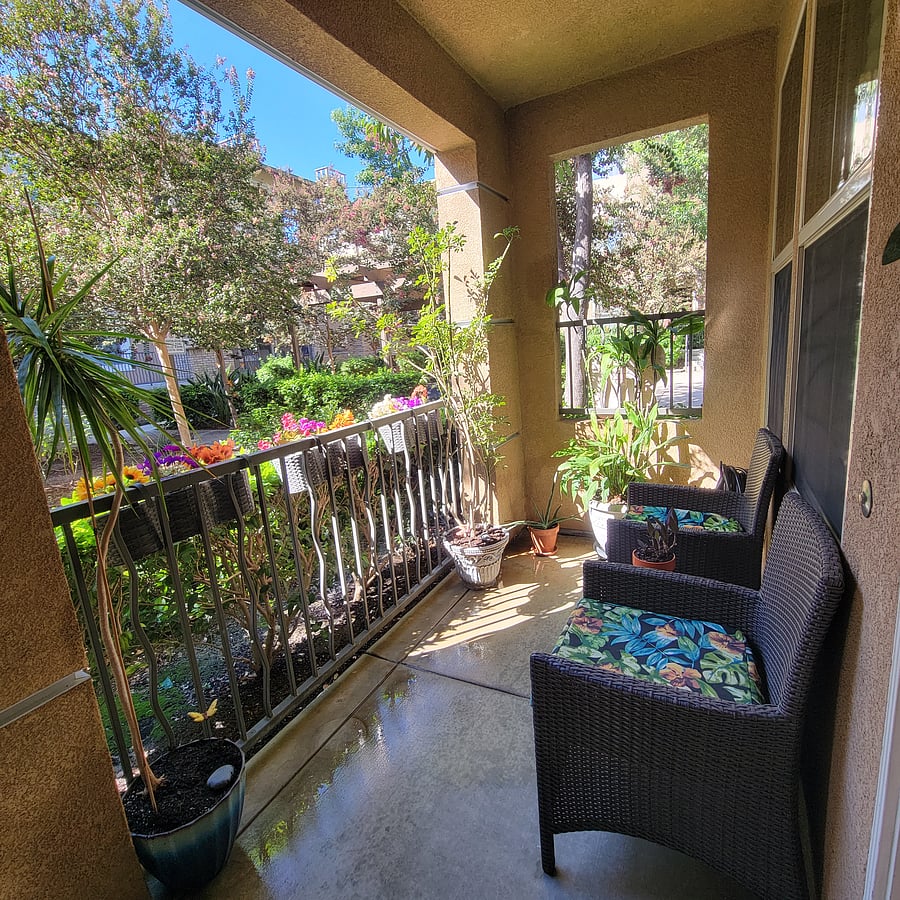 Front private patio
