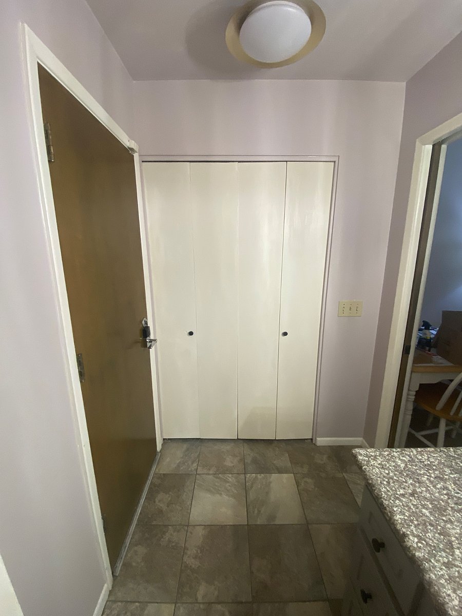 Kitchen and cleaning supply closet. Separate from walk in.