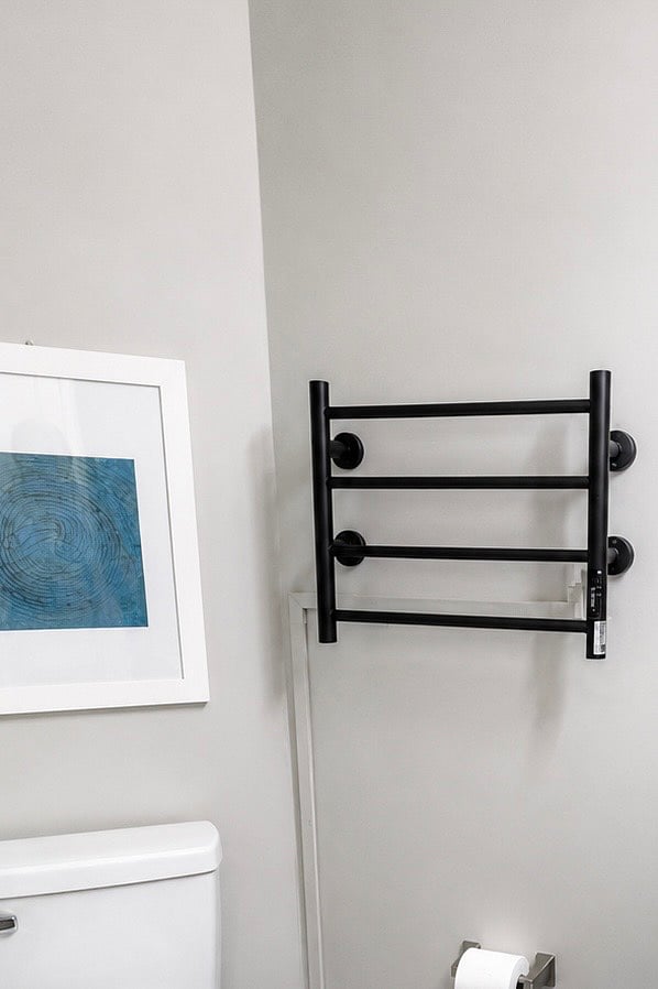 Towel Warmer in Private Bathroom