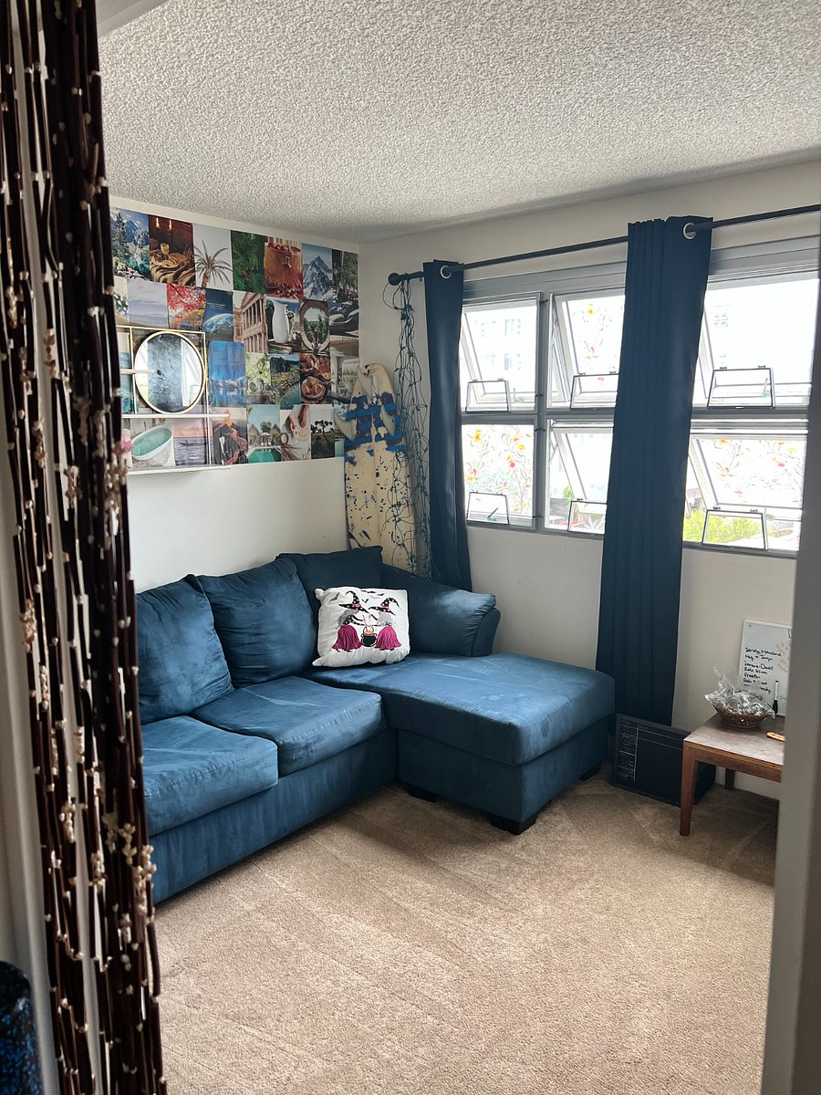 Hangout room - has closet with double mirror doors. 