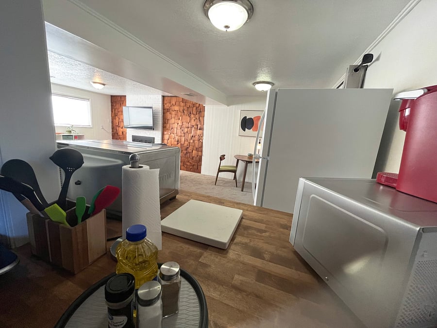 View from kitchen area.