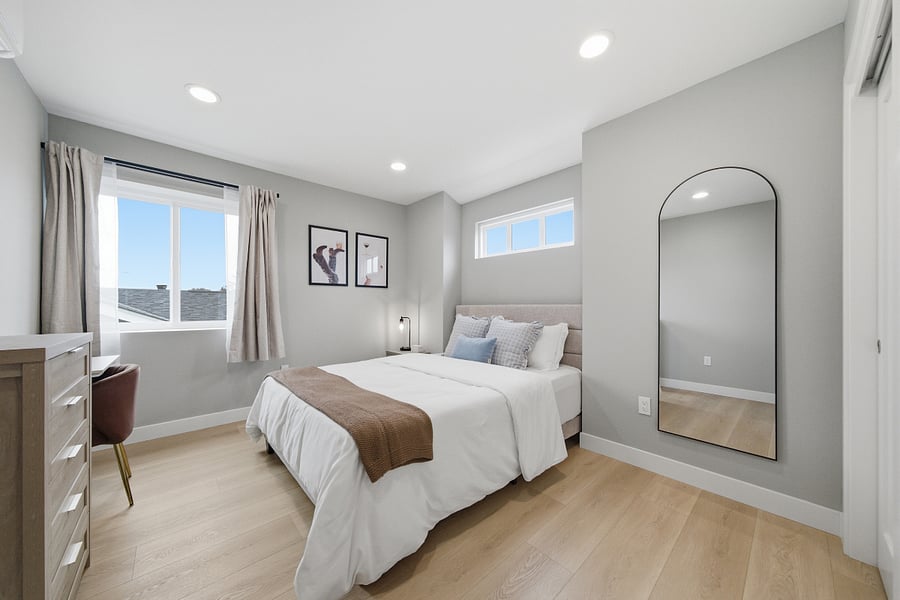 Bedroom Two: Queen Bed, Desk and Closet