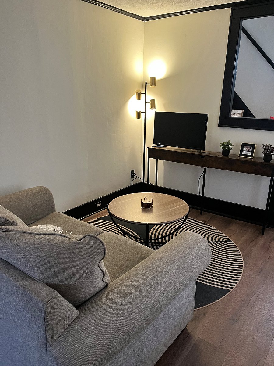 Living room with extremely comfortable couch