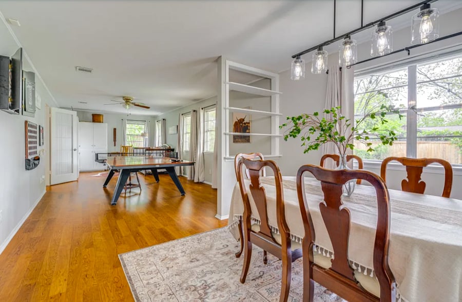 Dining for 6 located in multi-purpose room