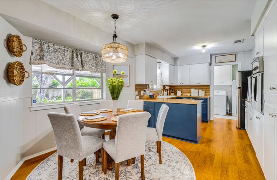 Kitchen with kitchen table and seating for 6