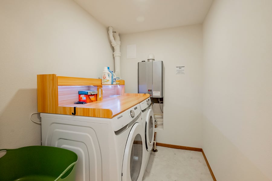 Laundry Room with Full-sized Washer and Dryer