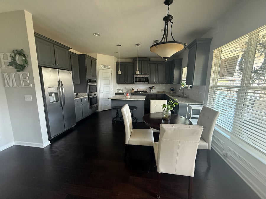 Large kitchen with full amenities and large walk in pantry.