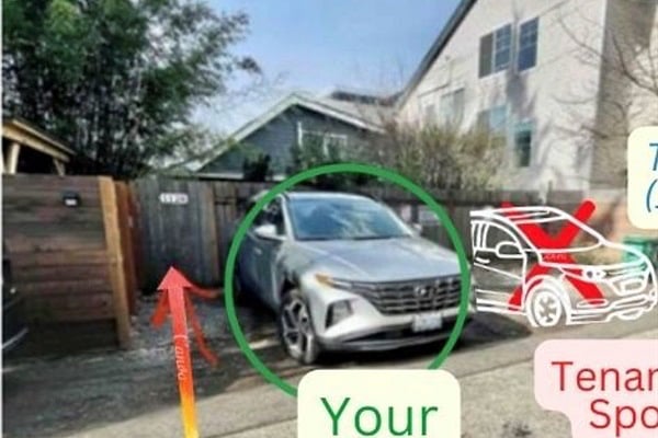 Reserved parking space
