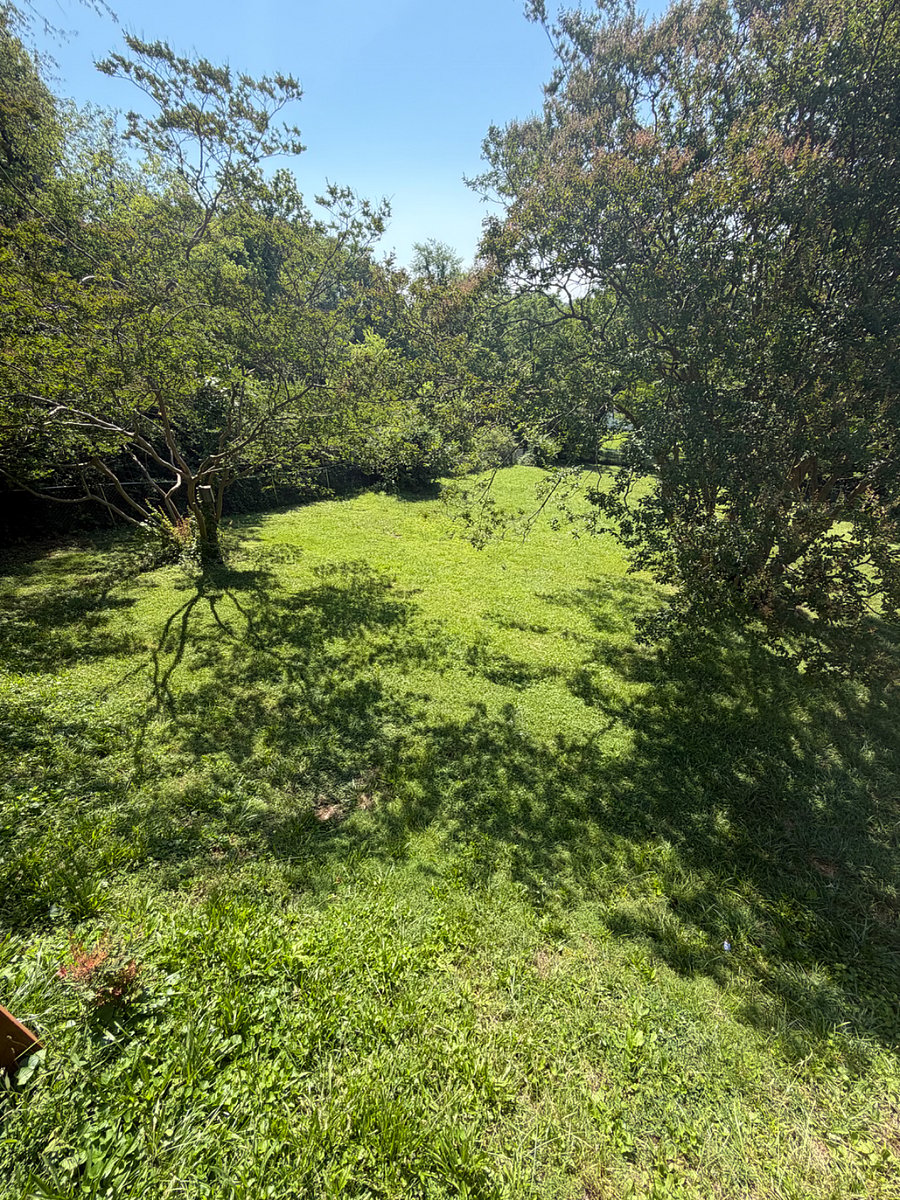 The half-acre back yard is fully fenced.