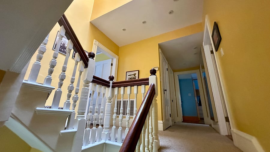 2nd floor stairs and landing/hallway