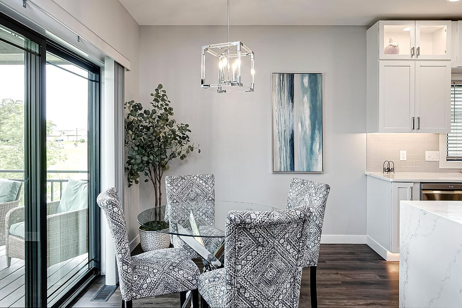 Dining Table by sliding door off back deck