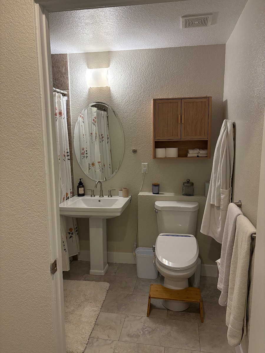 First floor bathroom newly remodeled with heated bidet
