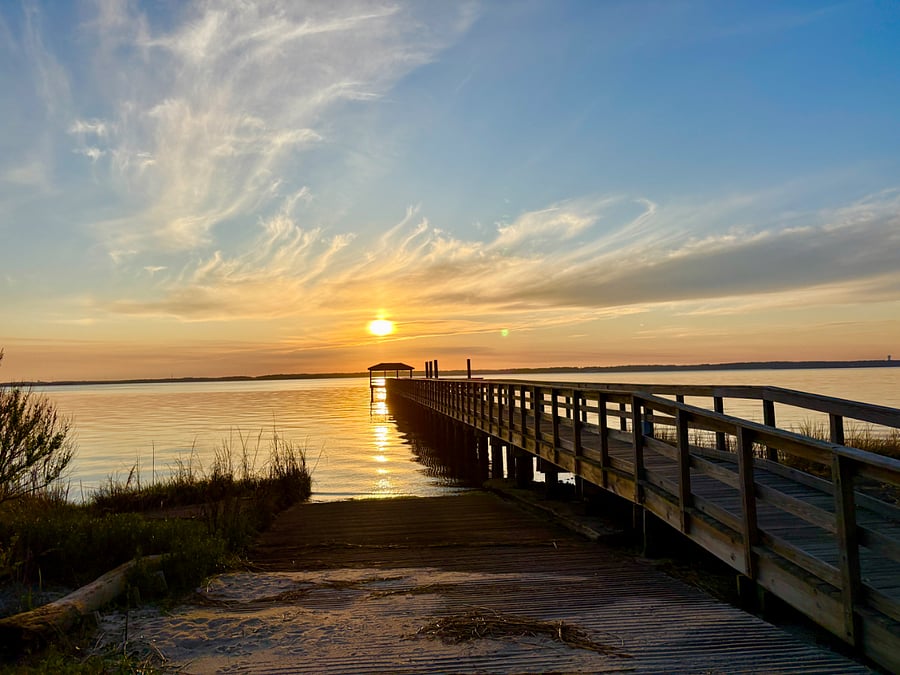 View from Pier at Riverview Restaurant - 3 min drive from house