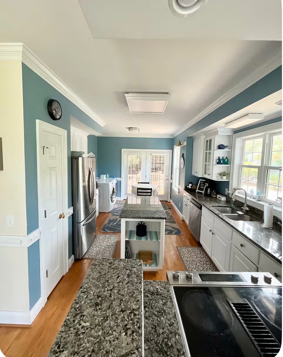 Kitchen facing back porch