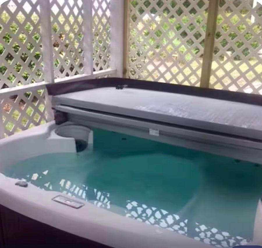 Jacuzzi under deck