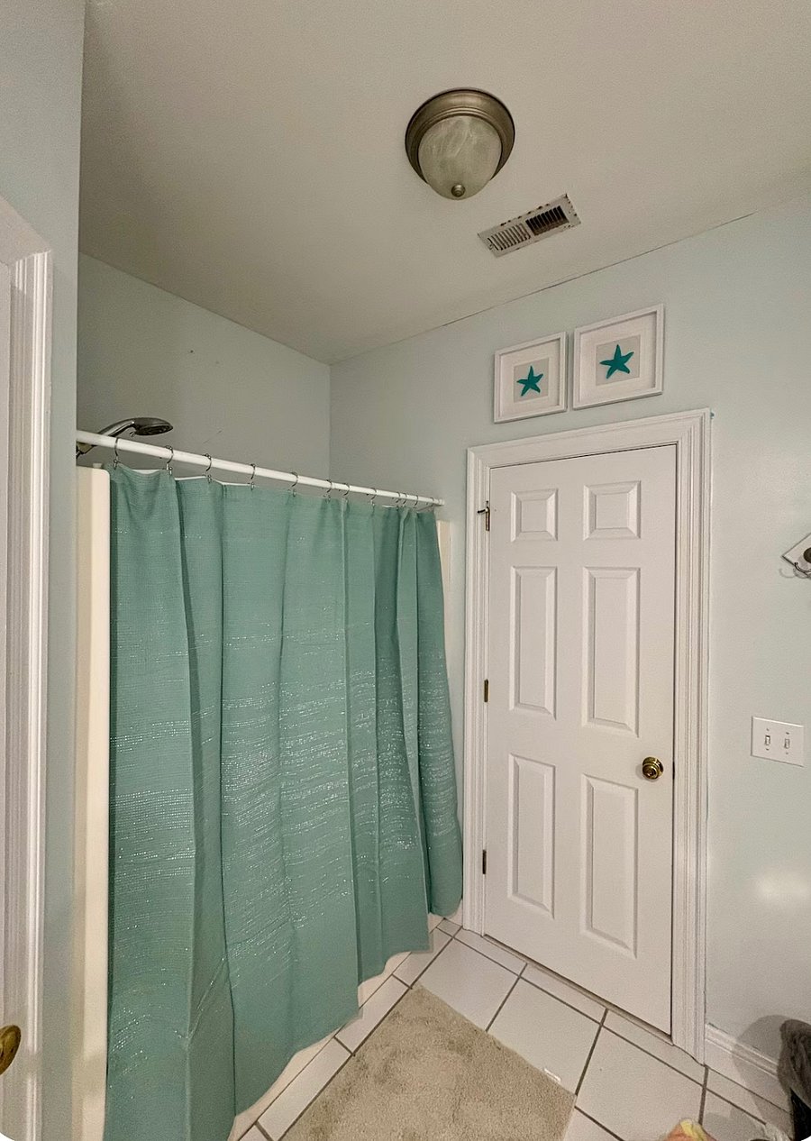 Shower in top floor bathroom