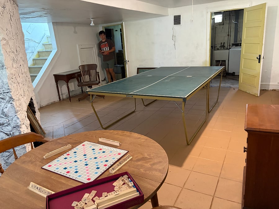 basement game room. half bath laundry.