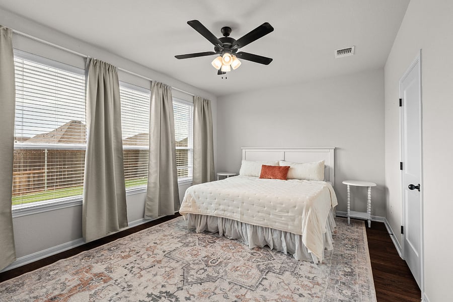 Master Bedroom located at the back of the home.