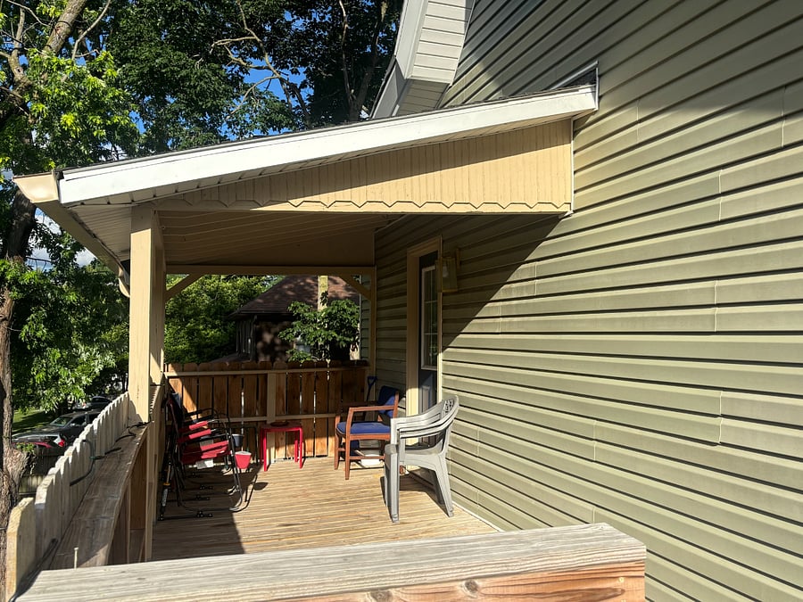 Private covered patio