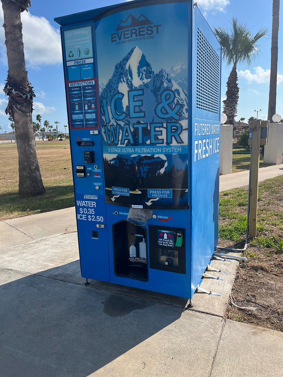 Purified drinking water dispenser in resort