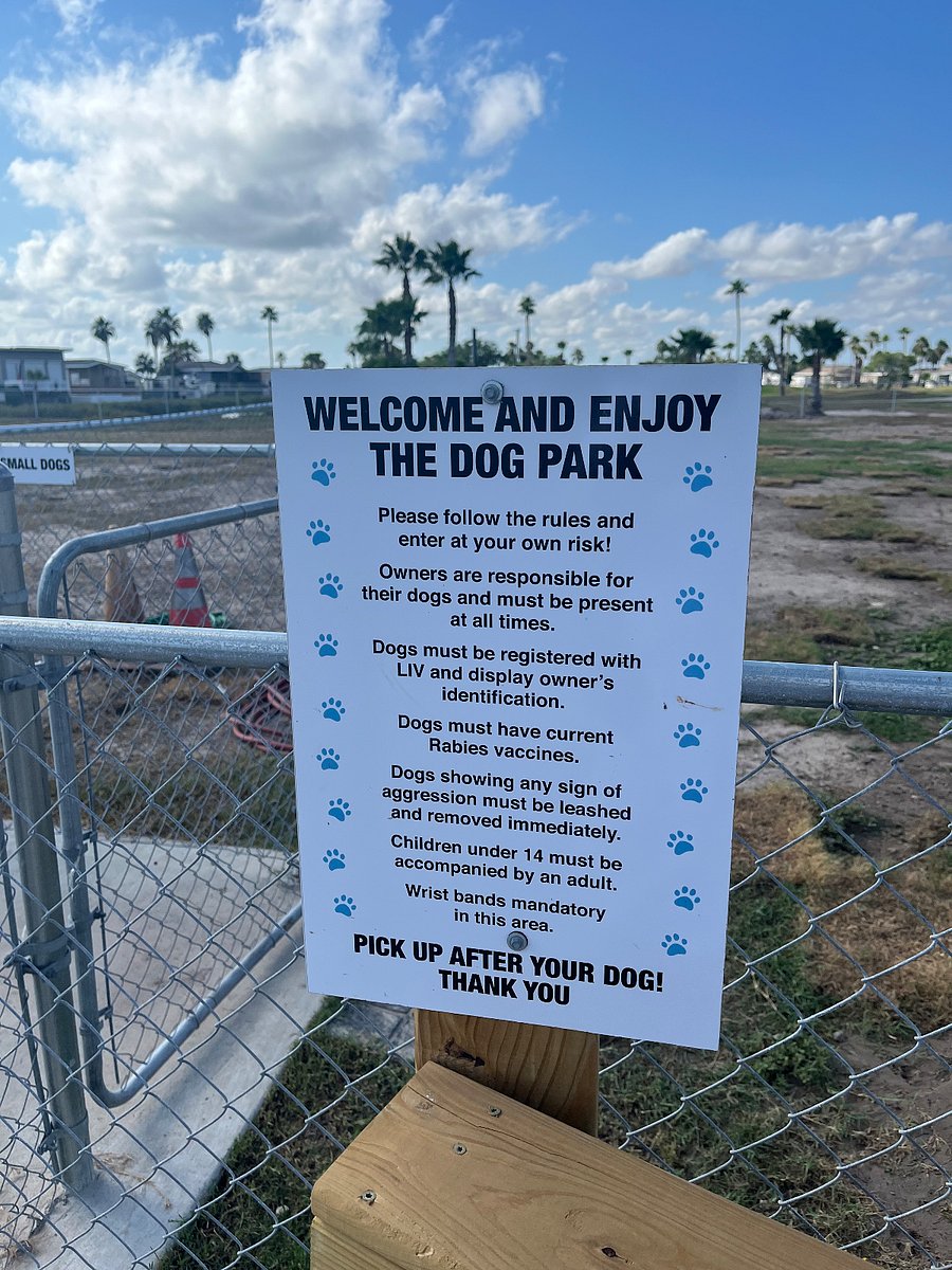 Fenced dog park inside the resort.
