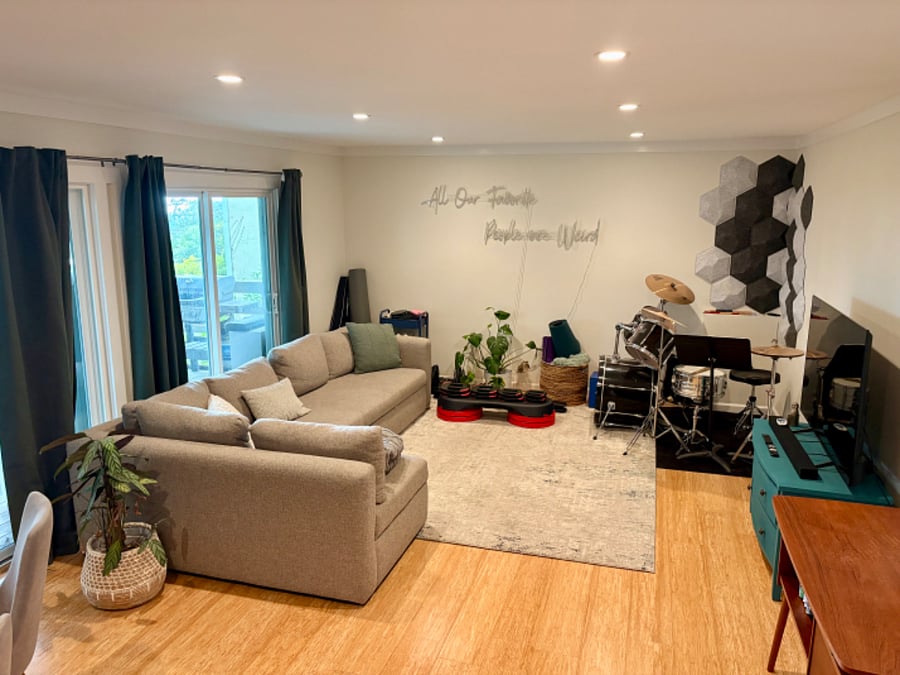 Second living area downstairs.