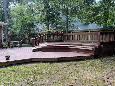 Big nice deck. It has a stage also where everyone can show the talent