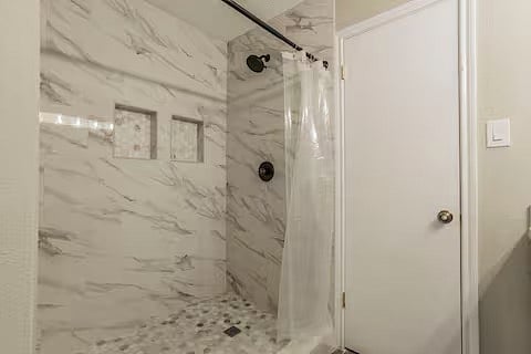 Master bathroom walk-in shower