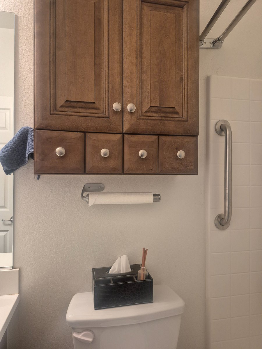 Extra storage in your restroom.