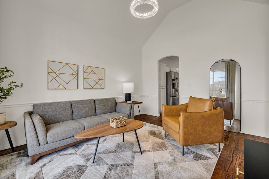There is a 60" smart tv in the second living area where guests can opt to enjoy separate spaces.
A modern and cozy family room with 70" smart tv. Fireplace is just for aesthetics, not for use.
Plenty of comfortable seating for everyone.
Second living area is also complete with a smart tv and a cozy modern atmostphere.