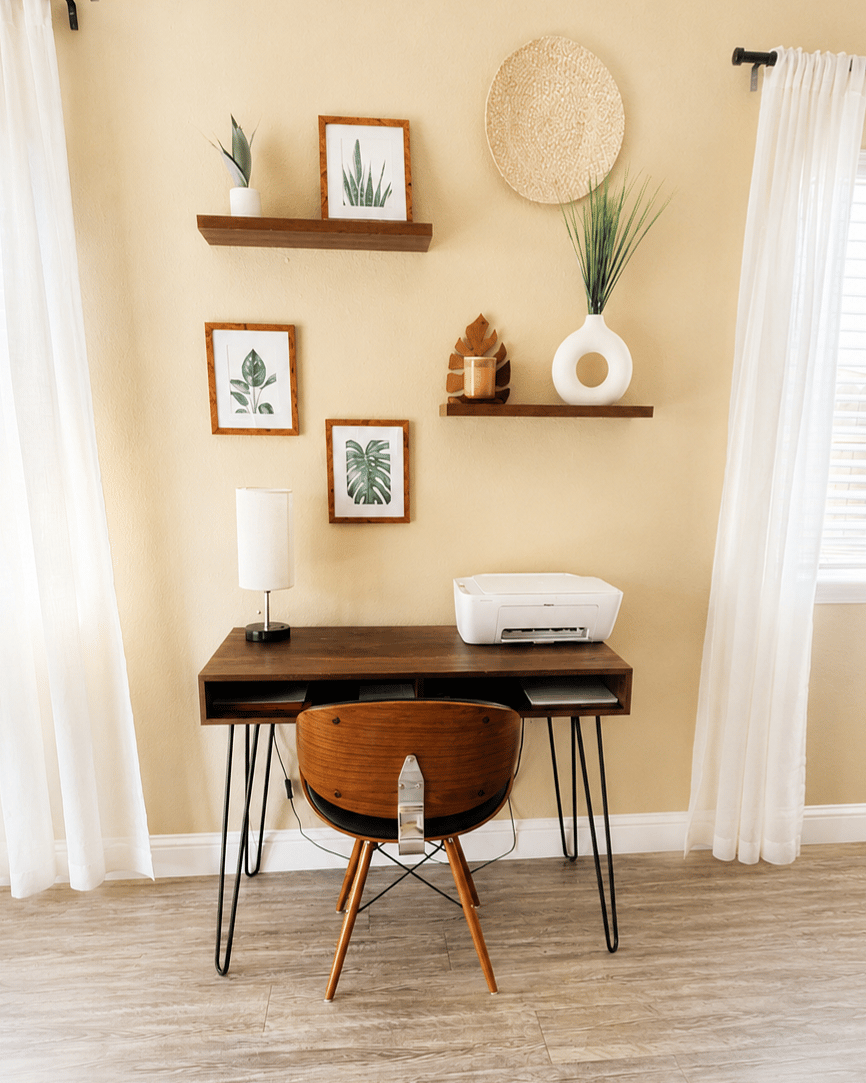 Dedicated workspace with wifi printer