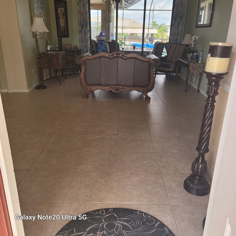 Entry way with sitting area