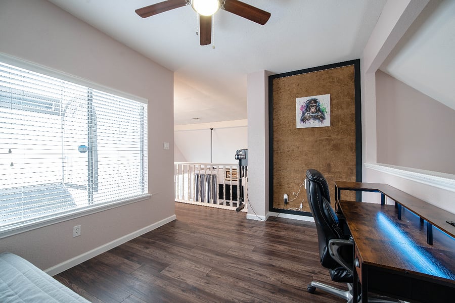 2nd floor workspace and sofa bed sleep for 2