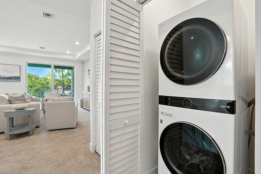 Full stacked laundry
