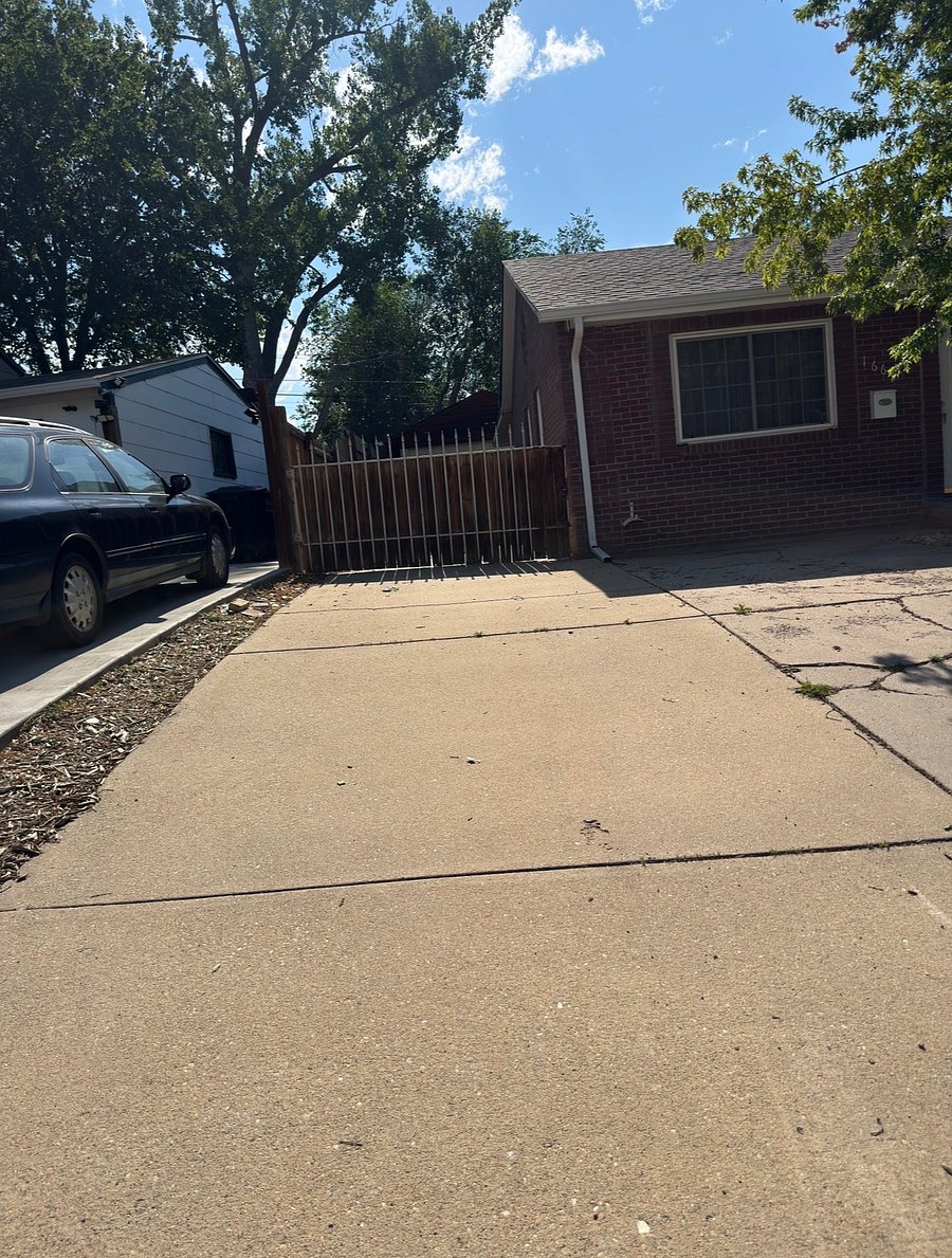 gate opens to driveway