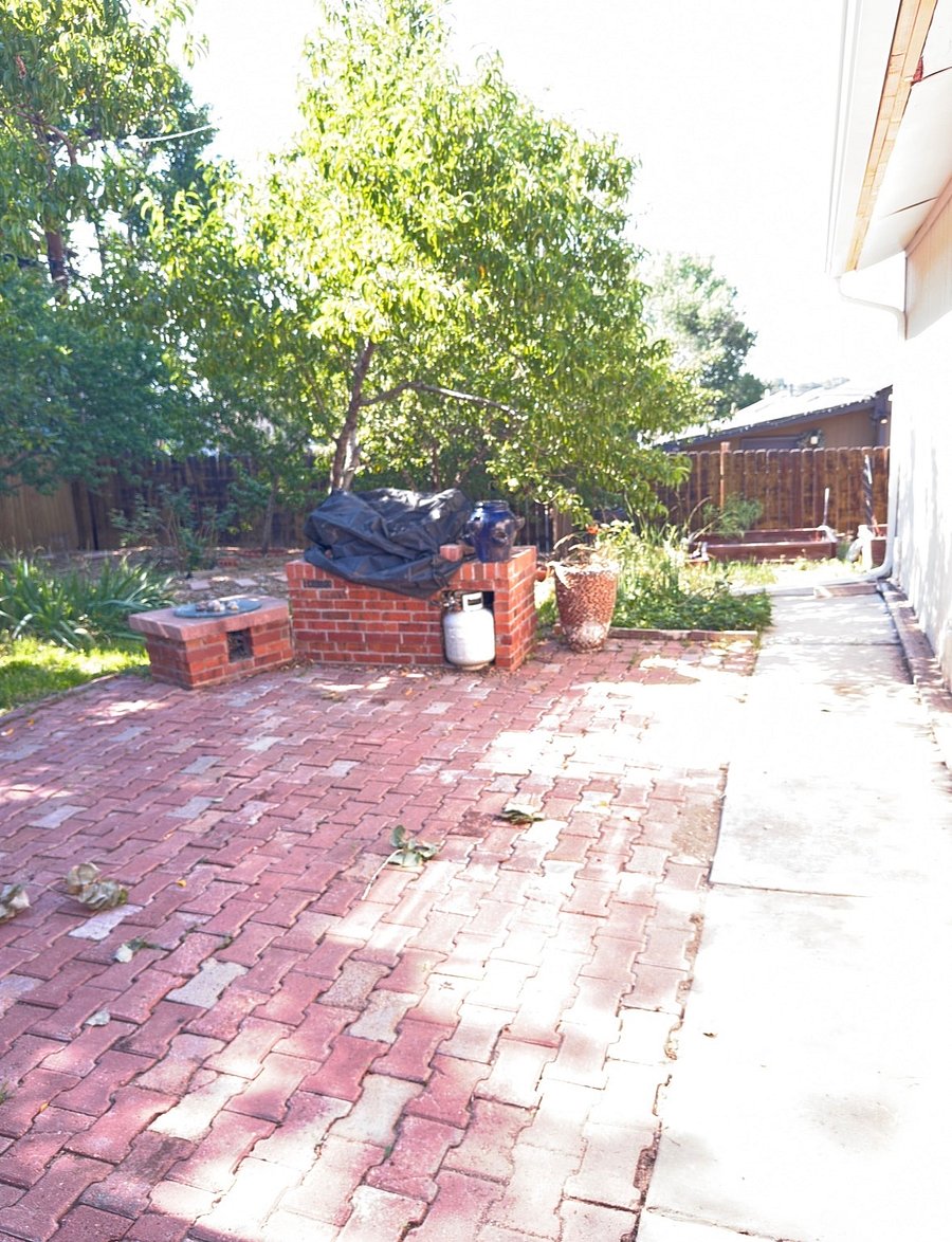 back yard area.  includes bbq