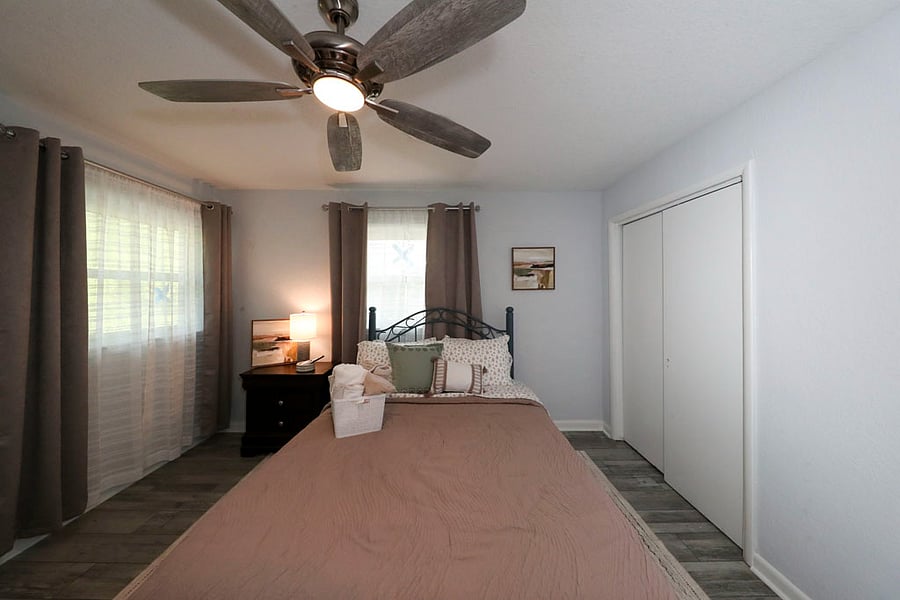 The Driftwood Upstairs bedroom queen size bed.  $1150.00