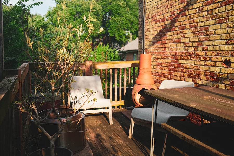 second-floor balcony 