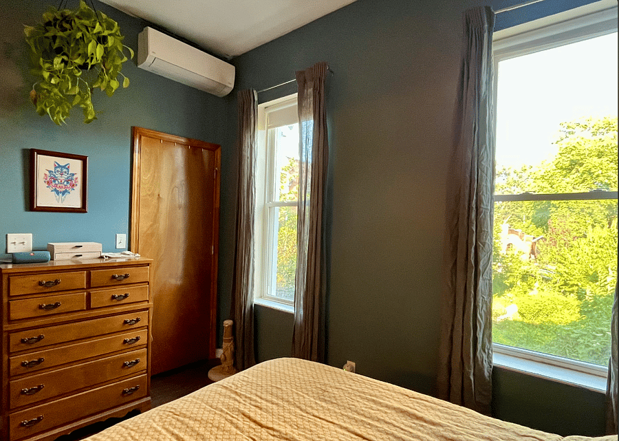 Bedroom with bathroom and large closet