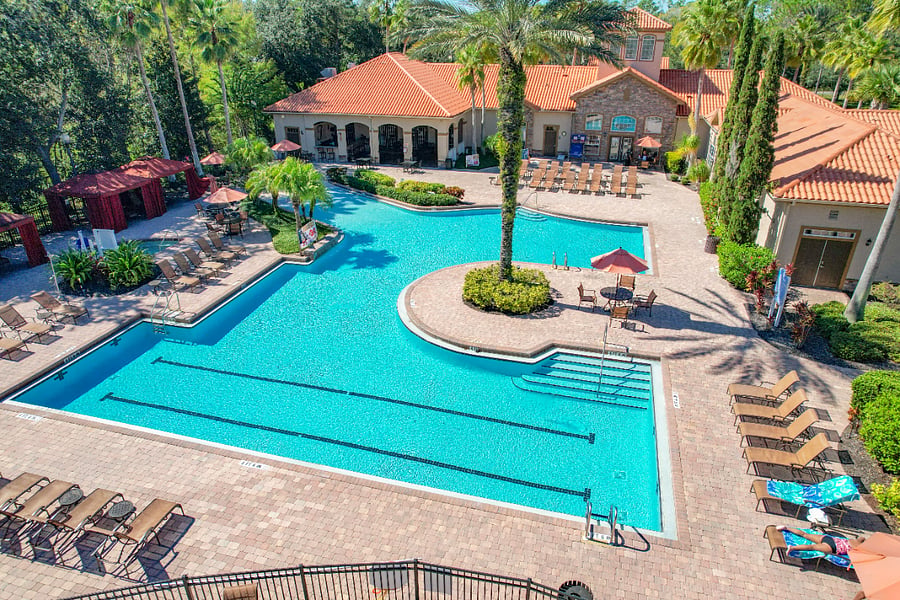 Sun, swim, repeat! at the sparkling pool.