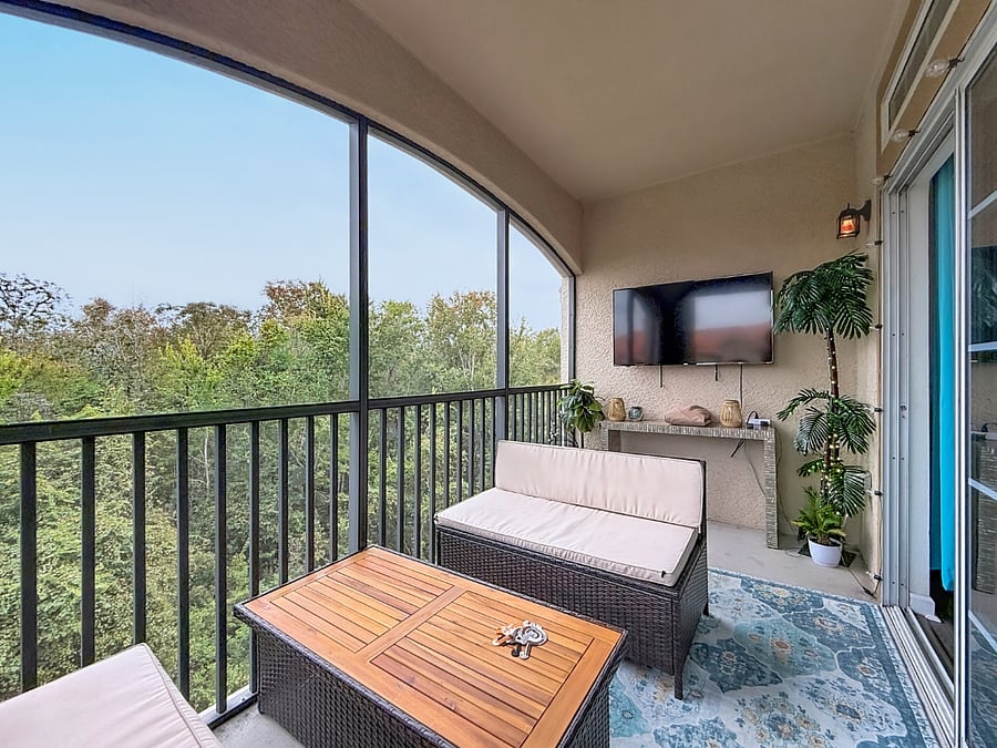 Extend your living space outdoors on this charming balcony. Perfect for catching up with travel companions or enjoying quiet moments alone.