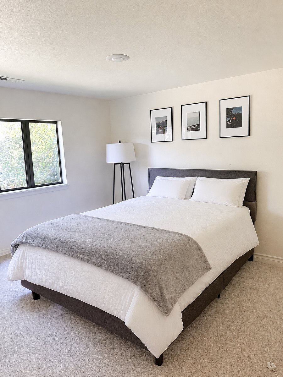 1 of three bedrooms