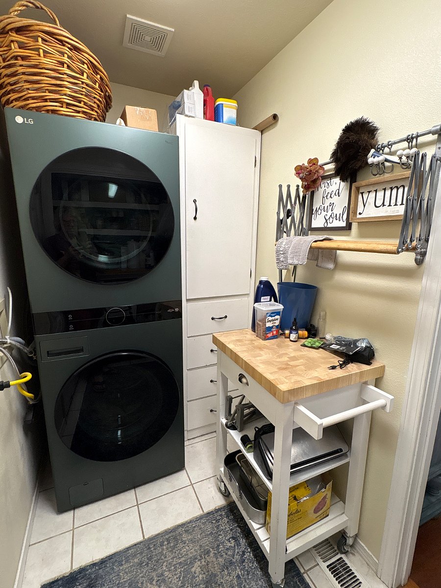 Laundry area in upstairs pantry