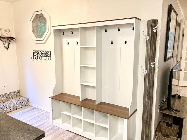 Hall Tree with hooks and storage